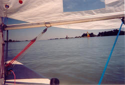 At first t he wind was light and it was slow going - My partner in crime Brian is just ahead